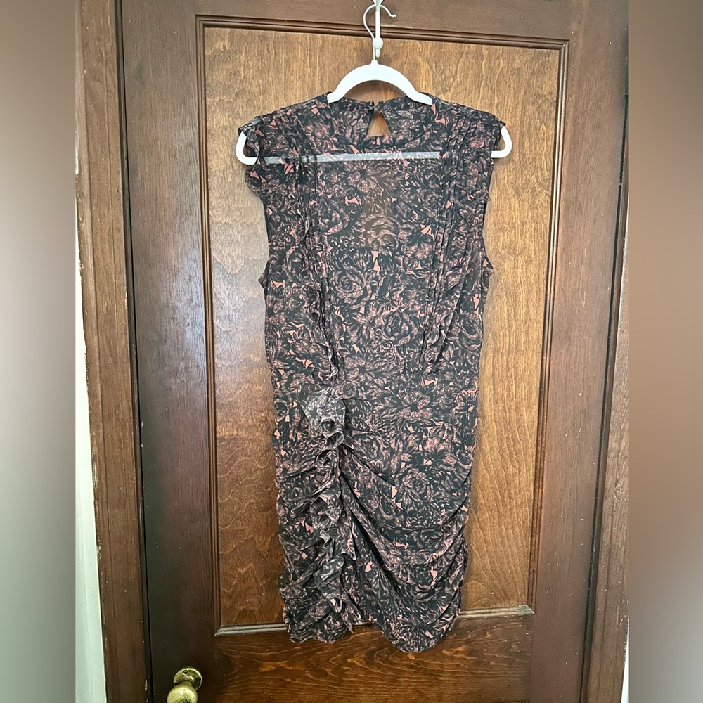 ALL SAINTS HALI RUFFLE MINI DRESS SIZE 8 - Picture 2 of 6